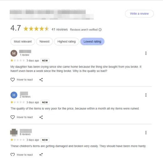 Nursery review profile before our removal work