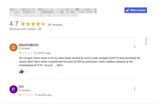 Watch Repair review profile before our removal work